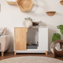 画像をギャラリービューアに読み込む, 【猫用】トイレ収納ボックス(トイレ付) MYZOO-OMEGA SLIDE