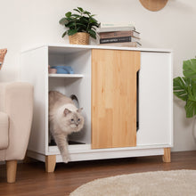 画像をギャラリービューアに読み込む, 【猫用】トイレ収納ボックス(トイレ付) MYZOO-OMEGA SLIDE