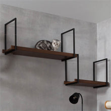 画像をギャラリービューアに読み込む, 【猫用】キャットステップ・ウォールシェルフ MYZOO-AVENUE(ウォールナット)