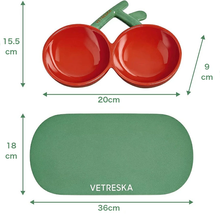 画像をギャラリービューアに読み込む, 【犬猫用】VETRESKA(ベトレスカ) ペットフードボウル 給餌器 さくらんぼ / Cherry